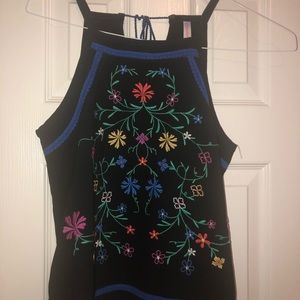 Embroidered tank top